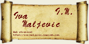 Iva Maljević vizit kartica